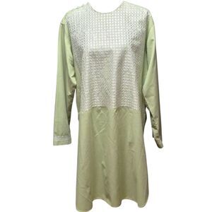 Embroidered Tunic Top with Shoulder Buttons and Side Slits